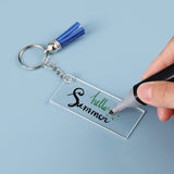80-Piece Clear Keychains Set with Acrylic Blanks, Tassels, Rings & Jump Rings