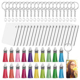 80 Sublimation Blank Double-sided Printing Keychain Tassel Key Ring