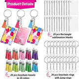 80 Sublimation Blank Double-sided Printing Keychain Tassel Key Ring