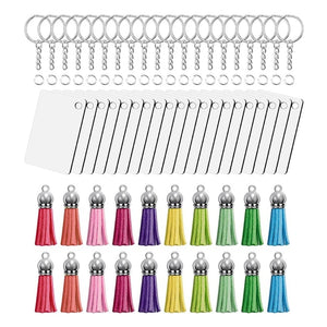 80 Sublimation Blank Keychain Tassel Key Rings