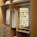 80 Pockets Hanging Jewelry Display Organizer Storage Bag Non-woven Foldable