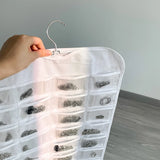 80 Pockets Jewelry Roll Bag Necklace Ring Earrings Storage Organizer