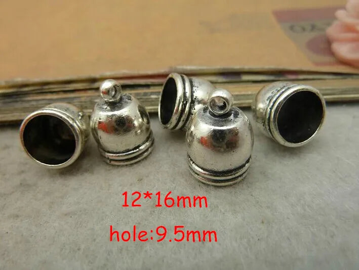80 pcs Vintage Silver Bell Shape Beads Caps 12*16mm