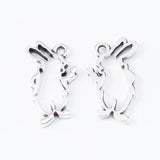 80 Retro Metal Zinc Alloy Rabbit Pendant for DIY Jewelry Necklace Making