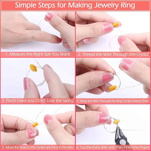 Natural Stone Beads for Jewelry Making with Elastic String