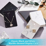 800 Pieces Marble Earring Necklace Display Card Holder Set