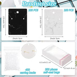 800 Pieces Marble Earring Necklace Display Card Holder Set
