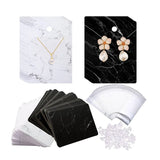 800 Pieces Marble Earring Necklace Display Card Holder Set