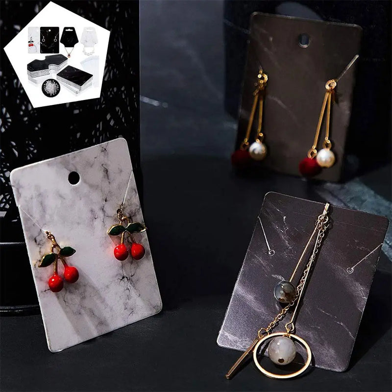800 Necklace Display Cards Blank for 400 Earring Backs