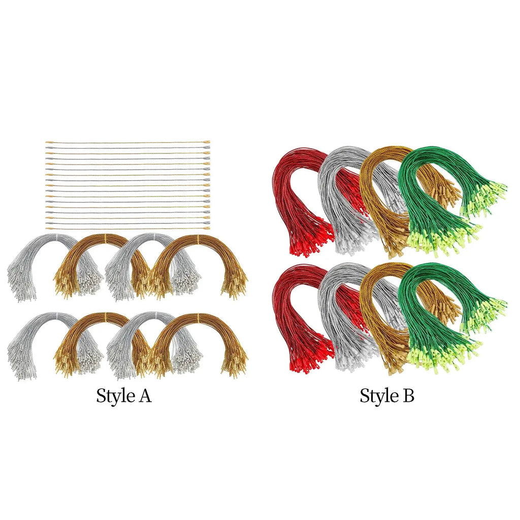 800pcs Tag Rope Buckle 7.87in Clothing Labels Hang Rope for Package Christmas