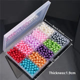 800Pcs Candy Colors 6mm Pearl Beads for Jewelry Making DIY