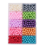 800Pcs Candy Colors 6mm Pearl Beads for Jewelry Making DIY