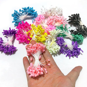 800pcs 5mm DIY Artificial Mini PVC Flower Stamen Pistil Simulated Flowers