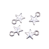 800pcs Star Charms 11x8mm Antique Silver DIY Jewelry Findings