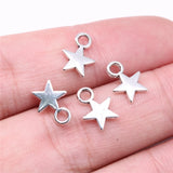 800pcs Star Charms 11x8mm Antique Silver DIY Jewelry Findings