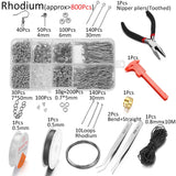 800pcs Jewelry Making Kits for DIY Earrings Repair Tools Set