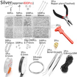 800pcs Jewelry Making Kits for DIY Earrings Repair Tools Set
