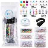 800pcs Mixed Alphabet Beads Round Acrylic Letter Beads DIY Jewelry Making