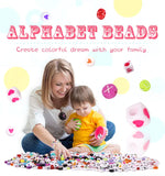 800pcs Mixed Alphabet Beads Round Acrylic Letter Beads DIY Jewelry Making
