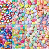 800pcs Acrylic Heart Beads for DIY Jewelry Making Set