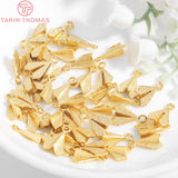10PCS 7x12MM 24K Brass Paper Plane Charms Pendants DIY Jewelry Findings