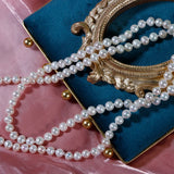 Classic Sweater Chain Freshwater Pearls Necklace Boutique Jewellery
