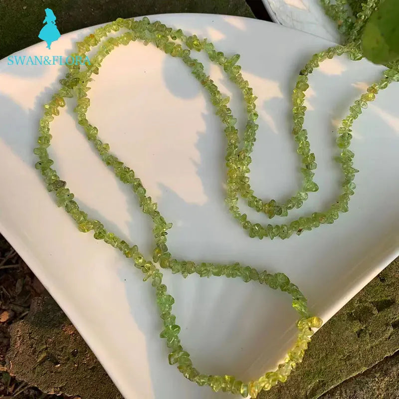 5-8mm Olivine Stone Beads for DIY Jewelry - Peridot Bracelet Necklace