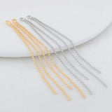 80MM 14K Brass Beads Chain Tassel Charms Pendants DIY Earrings Findings