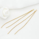 80MM 14K Brass Beads Chain Tassel Charms Pendants DIY Earrings Findings