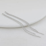 80MM 14K Brass Beads Chain Tassel Charms Pendants DIY Earrings Findings