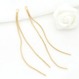 80MM 14K Brass Beads Chain Tassel Charms Pendants DIY Earrings Findings
