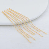 80MM 14K Brass Beads Chain Tassel Charms Pendants DIY Earrings Findings