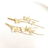 80MM Butterfly Tassel Earrings Charms Pendants High Diy Jewelry Accessories