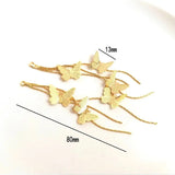 80MM Butterfly Tassel Earrings Charms Pendants High Diy Jewelry Accessories