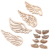 80PCS DIY Wooden Hollow-out Wing Drawing Cutouts Handicraft Crafts Pieces