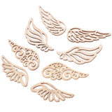 80PCS DIY Wooden Hollow-out Wing Drawing Cutouts Handicraft Crafts Pieces