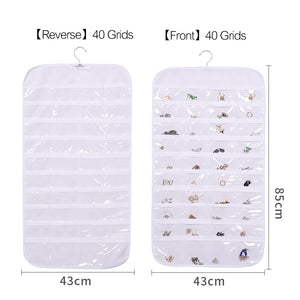 80PCS Double Sided Jewelry Hanging Bags Earring Display Organizer Storage Bag