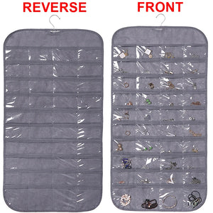 80PCS Double Sided Jewelry Hanging Bags Earring Display Organizer Storage Bag