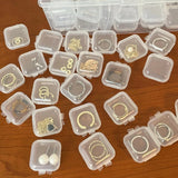 80PCS Mini Jewelry Storage Box - Transparent Plastic Earrings Packaging