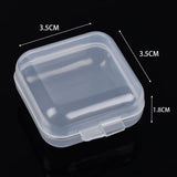 80PCS Mini Jewelry Storage Box - Transparent Plastic Earrings Packaging