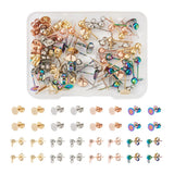 80Pcs Stainless Steel Earring Studs Blank Base DIY Jewelry Finding