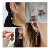 80Pcs Stainless Steel Earring Studs Blank Base DIY Jewelry Finding