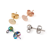 80Pcs Stainless Steel Earring Studs Blank Base DIY Jewelry Finding