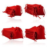 80Pcs Rectangle Velvet Pouches Jewelry Storage Candy Gift Bags