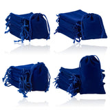 80Pcs Rectangle Velvet Pouches Jewelry Storage Candy Gift Bags