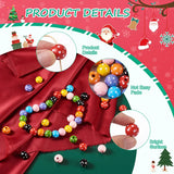 80Pcs 8 Colors Wooden Beads Round with Wave Point 16x15mm