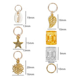 80Pcs African Hair Jewelry Braid Accessories Metal Hair Ring Tubes Cuffs Beads