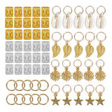 80Pcs African Hair Jewelry Braid Accessories Metal Hair Ring Tubes Cuffs Beads