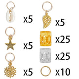 80Pcs African Hair Jewelry Braid Accessories Metal Hair Ring Tubes Cuffs Beads