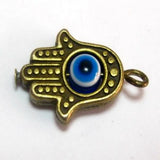 80Pcs Alloy Hamsa Hand Evil Eye Charm Pendant For Jewelry Making